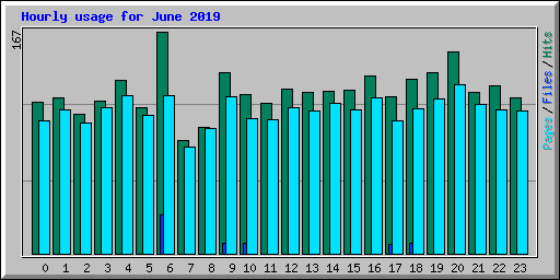 Hourly usage for June 2019